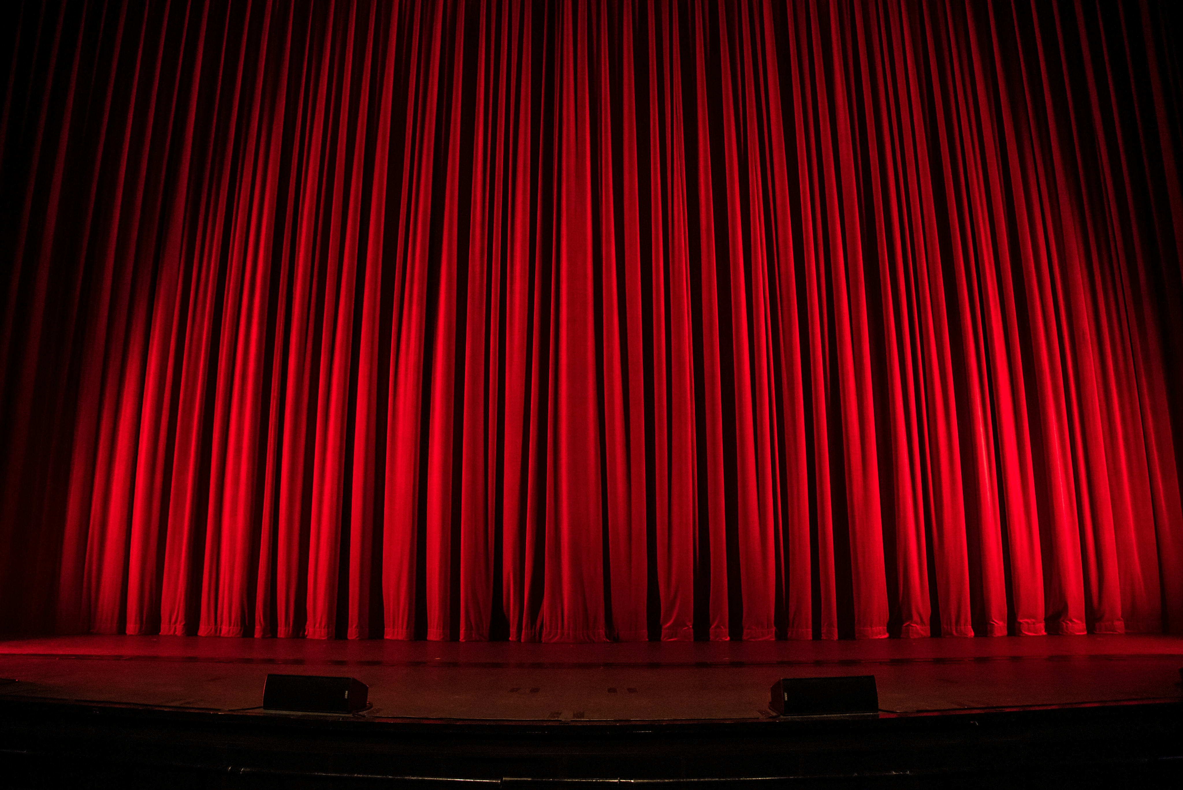 Red theater curtains